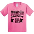 thumbnail image 3 of Inktastic Minnesota Awesome Since 1858 Youth T-Shirt, 3 of 5