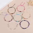 thumbnail image 3 of Nvzi Pulseras de cuentas de piedra hechas a mano para mujer, lindas cuentas de piedra de semilla, pulsera de cuerda ajustable, regalos de joyería de playa de verano, azul oscuro, 3 of 5