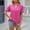 Hot Pink tops 2024 summer, variant on Wycnly Summer Tops for Women Going Out Tops for Women Breathable Comfy Roll Sleeve Button up Blouses 2025 Casual Solid T-shirt Girls V-Neck Short Sleeve Tunic Top