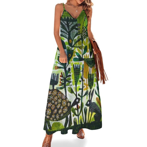 La liebre y la tortuga Vestido sin mangas Ropa de mujer Vestidos de fiesta Mujer Traje de verano para mujer