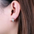 thumbnail image 5 of Limerencia G23 Pure Titanium Hypoallergenic Chunky Wide Hoop Earrings，Thick Lightweight Huggies Pave 5A grade CZ Sparkly for Sensitive Ears, 5 of 7