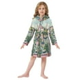 thumbnail image 6 of FORMRS Niños Bathrobe Unisex Hooded Robe Soft Plush Pajamas Sleepwear, Size 2-3T, Window Plants, 6 of 7
