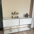 thumbnail image 4 of Armario de almacenamiento moderno USM Haller, aparador con borde de acero inoxidable, mueble de almacenamiento para TV, armario de cubo ins, conjunto Medieval, 4 of 4