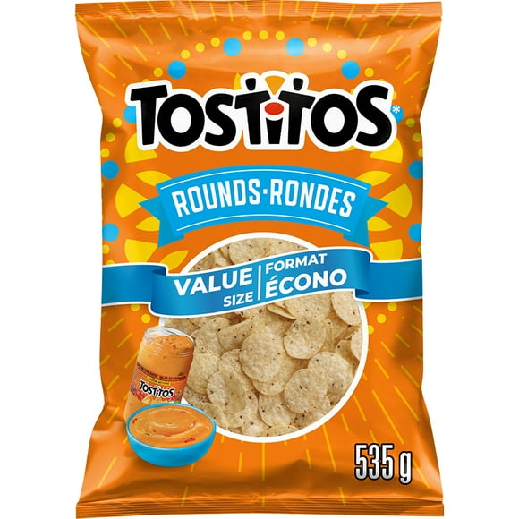 Tostitos chips tortilla Rondes, format écono 525 g.