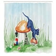 thumbnail image 3 of Ambesonne Animal Shower Curtain, Mushroom Garden Leaf, 69"Wx84"L, Multicolor, 3 of 5
