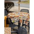 thumbnail image 5 of Outdoor Tablecloth with Umbrella Hole for Patio/Picnic/Party/Camping, Brown Basketball Football Waterproof Table Cloth Square Cover Washable, Modern Art Ball Rustic (54"x 54"), 5 of 8