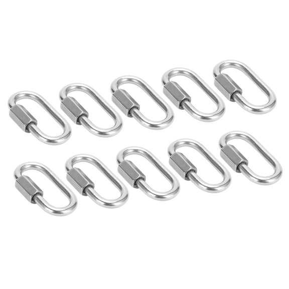 Heavy Duty Quick Links, 304 Stainless Steel, Secure Threaded Locking, For Climbing Trailers