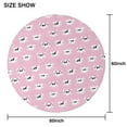 thumbnail image 6 of Pink Halloween Skulls Round Tablecloth 60"x60",Wrinkle Wipeable Table Cloth for Kitchen Dining Room Picnic Patio Party, 6 of 6