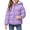 Purple, variant on Winter Solid Color Velvet-Lined Cotton-Padded Jacket For Boys And Girls Windproof Quilted Warm Jacket Long-Sleeved Hooded Top For Travel, Holidays,Winter Outdoor Activities_Yellow_5 Years