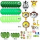 thumbnail image 2 of Juego de decoraciones de cumpleaños para niños, suministros para fiestas temáticas de la selva, globos de animales, Kit de pancarta de cumpleaños kaili Sencillez, 2 of 3