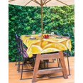 thumbnail image 3 of nqOlkjepod Lemon Outdoor Tablecloth with Umbrella Hole & Zipper, Summer Watercolor Yellow Fruits Rectangle Table Cover 60x120 Inch, Dining Waterproof Table Cloth Protector for Patio/Party/Picnic, 3 of 7