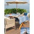 thumbnail image 6 of 60x120 Inch Outdoor Tablecloth with Umbrella Hole Zipper Rectangle Beach Lighthouse Rectangular Tablecloths Outside Waterproof Coastal Ocean Sky Birds Oil Painting Patio Table Cover for Picnic Party, 6 of 8