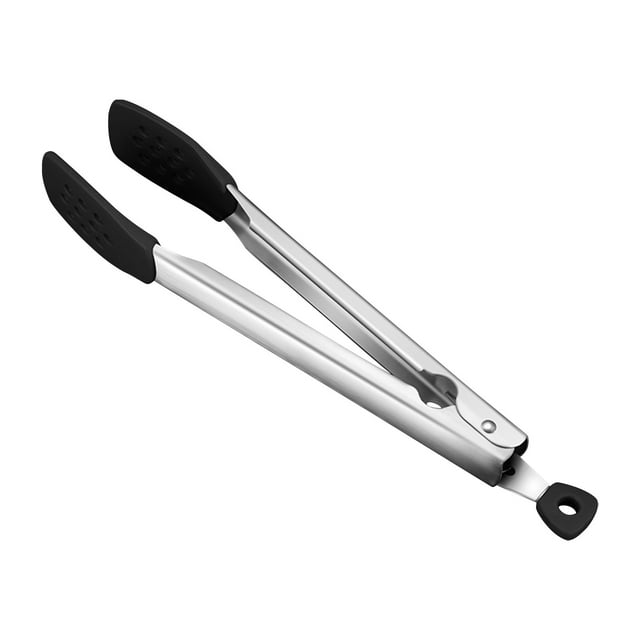 Suministros de cocina, utensilios y aparatos de cocina, pinzas de cocina, pinzas de cocina de 30 cm con puntas de silicona, pinzas antiadherentes para alimentos que se calientan a 248 °C, pinza para b