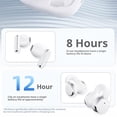 thumbnail image 4 of 2-in-1 Wireless Earbuds Set, Clip-On & In-Ear Dual Headphone Combo with Charging Case, 30H Playtime Wireless Headphones for Sports & Travel, LED Power Display, White, 4 of 8