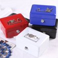 thumbnail image 4 of Caja registradora portátil de metal con cerradura Caja registradora Tanque de ahorros Caja de hierro de almacenamiento Caja de dinero con contraseña Caja de dinero mediana, 4 of 4