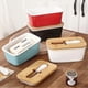 thumbnail image 3 of Butters Dish with Lid Multifunctional Chesse Storage Box with Knives Home Kitchen Accessories, 3 of 5