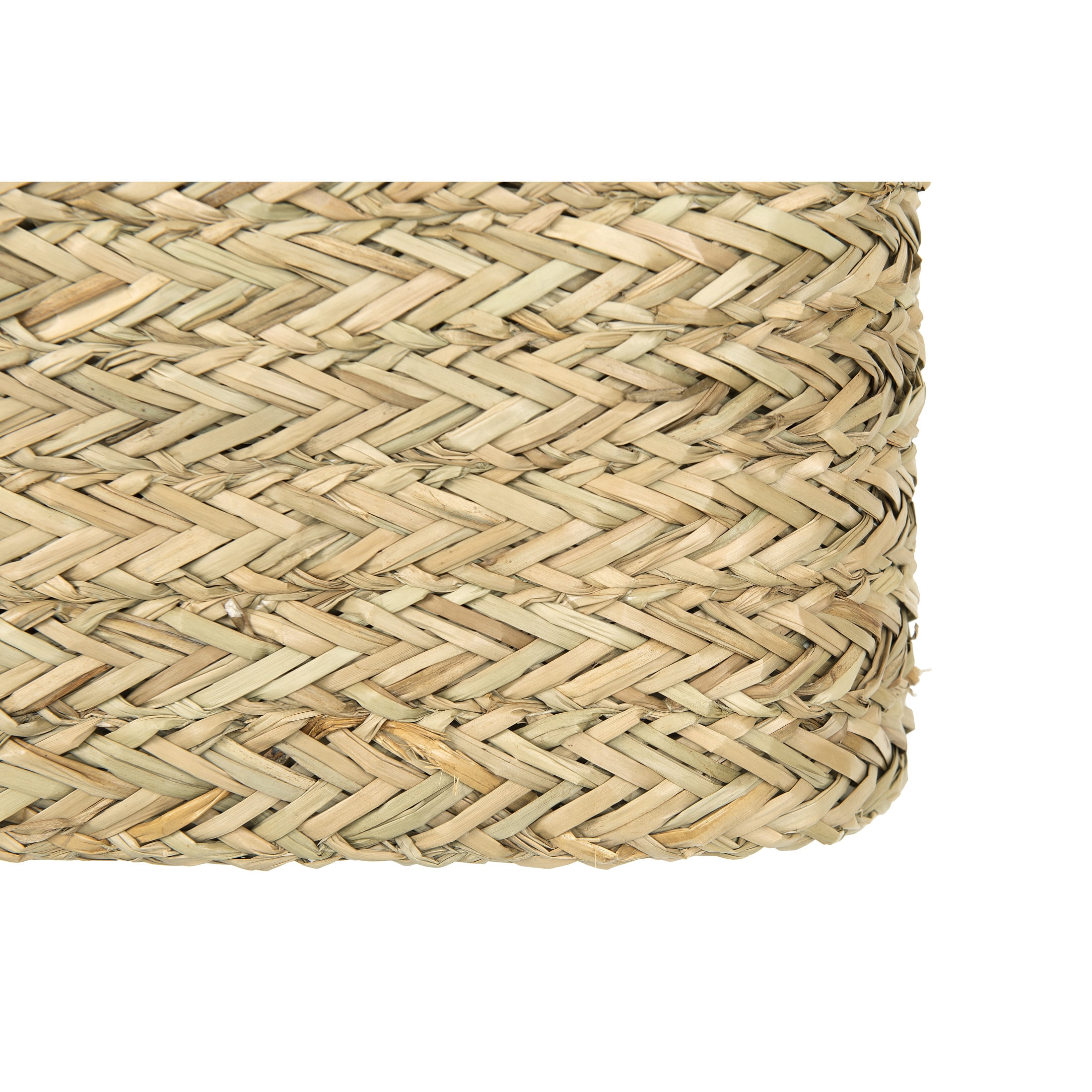 Creative Co-Op Handwoven Seagrass Wall Mount Baskets with Handles, Natural, Set of 2