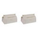 thumbnail image 1 of Caja de pañuelos Servilleta de escritorio de cuero plegable Contenedor de papel (A) Blanco, 1 of 5
