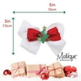 thumbnail image 3 of Motique Accessories Hair Bow with Christmas Tree Sequins Bow - White, 3 of 5