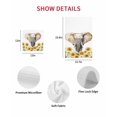 thumbnail image 7 of Modern Elephants Kitchen Dish Towels for Drying Dishes Set of 2, Spring Summer Watercolor Sunflowers Daisy Waffle Weave Microfiber Hand Tea Bathroom Towels Quick Dry & Absorbent Towel 12x12, 7 of 7
