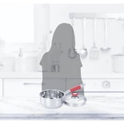 Concord 2 Quart Stainless Steel Saucepan with SIMPLE POUR Vented Glass Lid. Features Dual Pouring Spouts and Volume Marking. Perfect for making Sauces, Jam, Ramen, and more