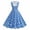 #136-Blue, variant on Women's Bow Detail Sleeveless Dress Vintage Floral Print Round Neck Casual A Line Midi Dress Classical Style Soft Comfortable for Spring Summer Daily Gift