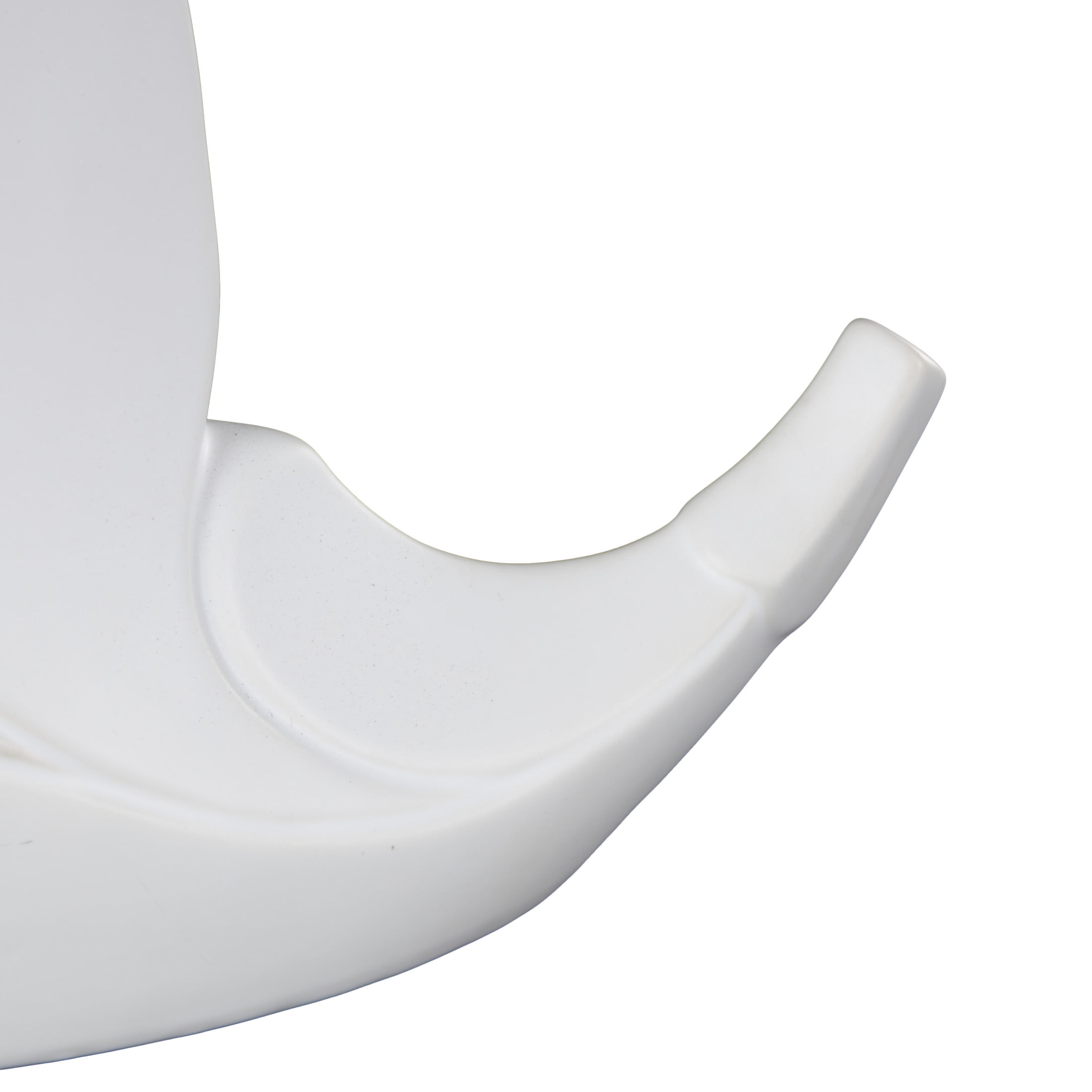 DecMode 15" Leaf Slanted White Ceramic Vase