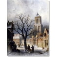 thumbnail image 1 of Ceramic Tile Mural-Charles Leickert Village Painting 13. 36" w x 48" h using (12) 12 x 12 ceramic tiles, 1 of 3
