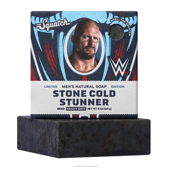 Dr. Squatch Men's Bar Soap – Cold Process, No Harsh Chemicals – Stone Cold Stunner (5 oz)