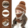 thumbnail image 6 of Womens Winter Warm Knit Beanie Hat Touchscreen Gloves Scarf Mask Set with Fleece Lined Skull Caps Neck Scarves, 6 of 6