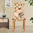 thumbnail image 6 of Christmas Spandex Chair Covers for Dining Room Set of 4, Holiday Gingerbread Stretch Chair Cover, Xmas Parsons Chair Slipcovers Seat Protector for Holiday Party, 6 of 6