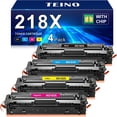 thumbnail image 1 of Cartucho de tóner TEINO 218X, paquete de 4 con chip para HP, 1 of 7