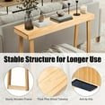thumbnail image 3 of Karl home Narrow Entryway Table, 43 Inch, Pine Wood Console Tables for Entryway, Slim Sofa Tables Behind Couch for Living Room, Hallway, Entrance, 43 x 12 x 32, Natural Wood, 3 of 14