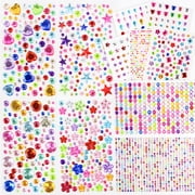 Neasyth Self Adhesive Gem Stickers 3330 Pcs Rhinestone Stickers, Gemstone Pearl for DIY Crafting, Face Jewels for Makeup