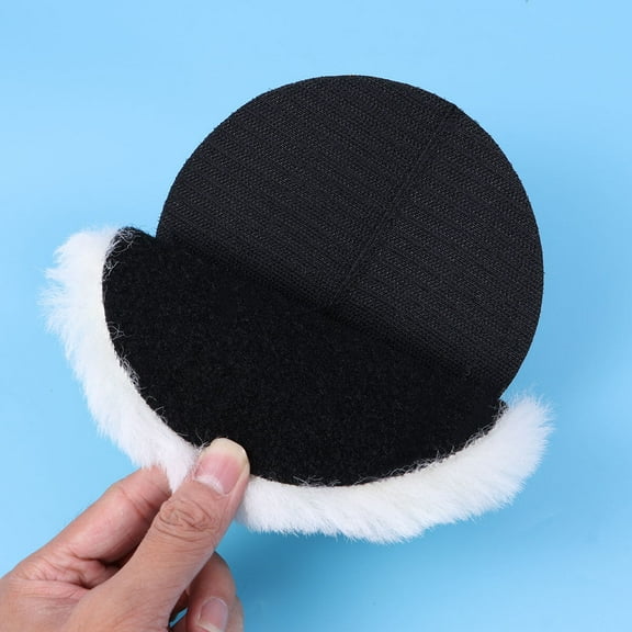 HEMOTON 5 PCS Car Polishing Pad Kit 6 inch Wool Pads for Car Polishing Waxing Sealing (White)