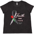 thumbnail image 3 of Inktastic Faith over Fear Parkinson's Awareness with Red Tulip Women's Plus Size T-Shirt, 3 of 5