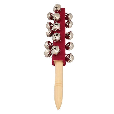 Bells Sleigh Stick, Palo De Madera De Mano 21 Jingle Jingle Bells Stick Instrumento Para Ninos Caracteristicas Mejoradas