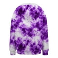 thumbnail image 6 of zaveiop Zip up Hoodies for Women Tie-Dye Acid Wash Oversized Sweatshirt Fall Fashion Jacket Cute Y2k Winter Teen Girls Pullover (Purple, L), 6 of 6