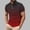 Red, variant on VgaVtl Summer Polo Mens Shirts Short Sleeve Golf Mens Clothes Shirts Leisure Workout Gradient Color Collared Button