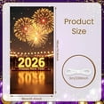thumbnail image 6 of Lilixerw 2026 New Year Scene Door Banner,Happy New Year Print Front Door Cover for Wall and Party Backdrop,Reusable Polyester Fabric Door Hanging Decor,70.8x35.4 Inch, 6 of 7