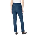 thumbnail image 3 of Woman Within Plus Size Tall Flex Pull-On Straight-Leg Gap-Free Stretch Denim Jeans, 3 of 6