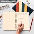 thumbnail image 4 of FORMRS 1-Subject Spiral Notebook 8" x 5" College Ruled 60 Refillable Sheet A5 Hard Cover, 2 Pack, Beige Stripes, 4 of 7
