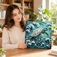 thumbnail image 5 of Diamond Art Kit Dolphin Nautical Wall Decor 10 X 10 Inch Pearl Diamond Art Canvas Coastal Home Decor Adult Craft Kit for Desktop Display 1 Pack, 5 of 6