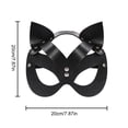 thumbnail image 3 of Máscara de Gatúbela - Máscara de mascarada de juego de rol de gato de media cara de Halloween para mujer JShteea Libre de BPA, 3 of 6