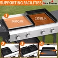 thumbnail image 6 of 4 Burner Propane Gas Grill and Griddle Combo with Foldable Side Table, 470 sq in Cast Iron Grate & 248 sq in Flat Top, 38,200 BTU Outdoor BBQ Grill for Outdoor, BBQ, Camping, 6 of 8