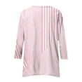 thumbnail image 4 of CYMMPU Fall Fashion Shirts 3/4 Sleeve Crew Neck Spring Tops Flower Pattern Loose Fit Tunic Tops Boho Blouses for Women Dressy Casual Flare Hem Hide Belly Tops to Wear with Leggings T-Shirts L, 4 of 6