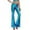 Blue, variant on Enjoytime Pants for Women Solid Color Stretch Slim Flared Pants Elastic Waist Casual Fashion Trendy Trousers Blue M