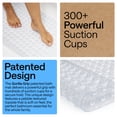 thumbnail image 4 of GORILLA GRIP Patented Bath Tub Shower Mat, Machine Washable Bathtub Floor Liner Mats, Suction Cups and Drain Holes to Keep Tubs Clean, Soft on Feet, Bathroom Essentials, 35x16 Inch, Clear, 4 of 10
