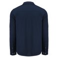 thumbnail image 3 of Men's Cutter & Buck Navy Detroit Tigers Knitted Advantage Tri-Blend Eco Soft Pique Long Sleeve Button-Up Shirt, 3 of 3