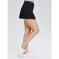 thumbnail image 2 of Women Athletic Skirt Quick Dry Running Golf Skort Pleated with Pockets, Black, Large, 2 of 6